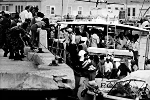 Docking: Cuban Refugees arrive by boat to Key West