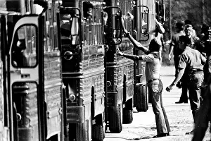 Processed: Cuban refugees chases bus