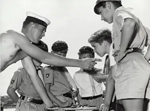 Aden: Cubs learning about the Royal Navy