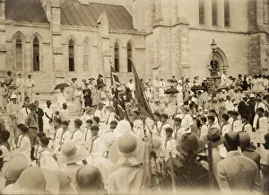 Bermuda: Cubs and scouts on church parade, Bermuda