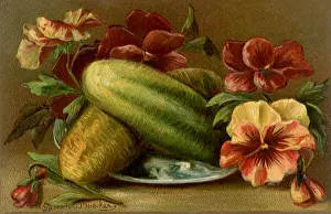 Veggie: Cucumbers and Flowers