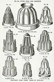 Mould: Culinary moulds in pewter 1887