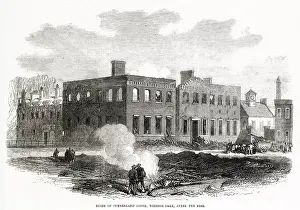 Smouldering: Cumberland Lodge after fire