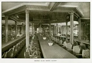 Mauretania: The Cunard Liner RMS Mauretania - Second Class Dining Saloon
