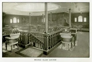 Mauretania: The Cunard Liner RMS Mauretania - Second Class Lounge