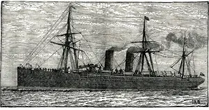 Masts: Cunard ship, Etruria, passenger liner