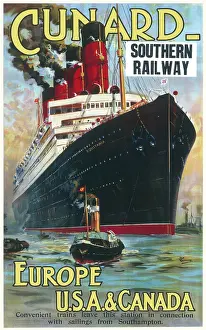 Art Nouveau: Cunard travel Poster