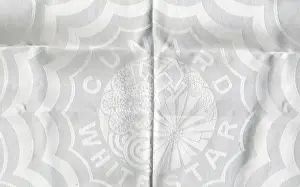 Damask: Cunard White Star - First Class damask tablecloth