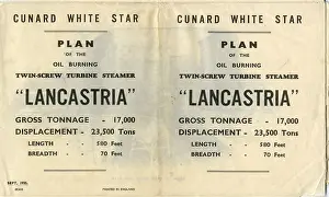 Breadth: Cunard White Star, Lancastria deck plan