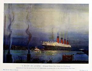 Mauretania: Cunard White Star Liner at Cherbourg