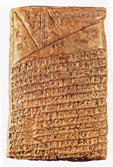 Pictographs: Cuneiform Mathematical Text, First Babylonian Dynasty