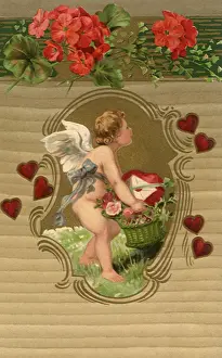 Winsch: Cupid with Basket of Hearts