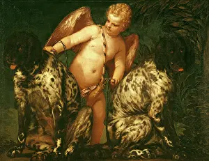 Veronese: Cupid with Two Dogs, by Veronese
