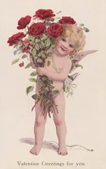 Quiver: Cupid Holds Red Roses