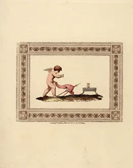 Assumes: Cupid relinquishes his bow and arrows and deposits