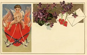 Winsch: Cupid riding a Heart