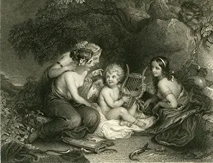 Toddlers: Cupid taught by the Three Graces