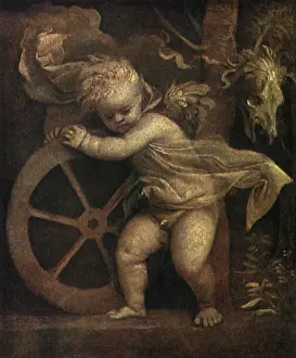 1520s: Cupid with the Wheel of Fortune, by Titian