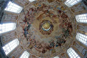 Ettal: Cupola, Ettal Monastery, Upper Bavaria, Germany