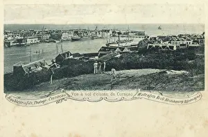 Dependency: Curacao - Panorama of town and harbour