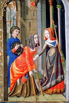 Nationale: Curing of a hemiplegic, 15th century; Illustration