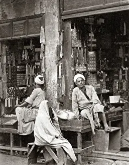 Curio: Curio store, Cairo, Egypt, circa 1880s