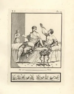 Peplos: A curious bed scene excavated in Resina