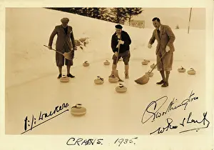 Ros Fraser Collection: Curling at Crans Montana, Switzerland