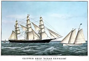 Rigged: currier and ives lithograph 1856 clipper ship