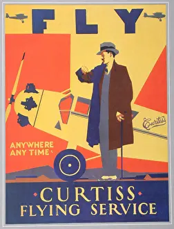 X100498: Curtiss flyings service, man checking time
