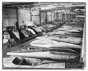 Hulls: Curtiss Model 8 - HS series - hulls under construction