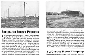 Accelerating: Curtiss Motor Co - Accelerating Aircraft Production