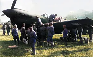 Refuelled: Curtiss P-40B being manually refuelled of AVG.?