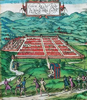 Peru: Cusco (Peru). 1576. Civitates Orbis Terrarum