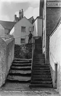 Signage: Custom House Steps in Old Penzance