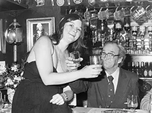 Brasses: Customer and landlord, King William Inn, Madron, Cornwall