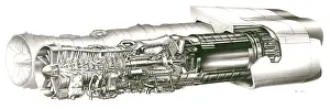 Olympus: Cutaway drawing of the Rolls Royce/Snecma Olympus 593 engine