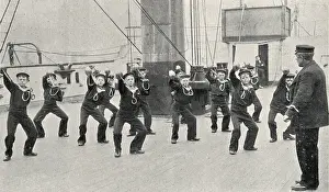 Tyneside: Cutlass Exercise, Training Ship Wellesley, North Shields