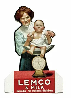 Splendid: Cutout advertisement for Lemco & Milk