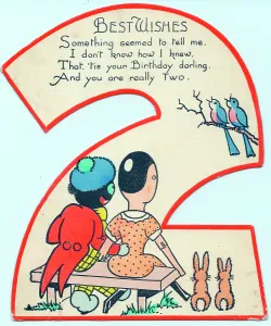 David Pearson: Cutout birthday card, age 2