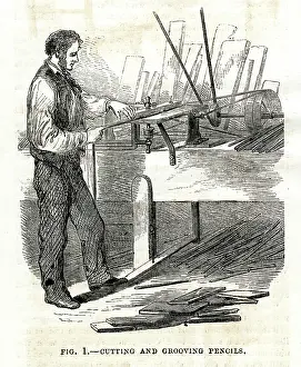 Workman: Cutting and grooving pencils