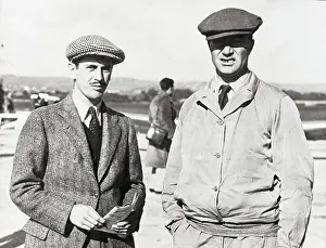 Giles: C.W.A. Scott, right, and his co-pilot Giles Guthrie prio