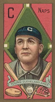 Catchers: Cy Young, 1911 baseball card, published when