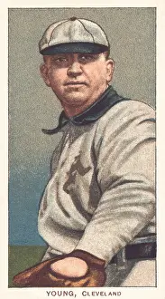 Pitching: Cy Young baseball card, 1909-1911 when he