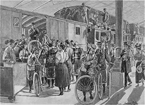 Excursionists: CYCLES OFF TRAIN