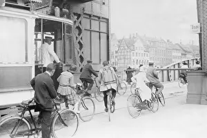 Cyclists: Cyclist in Copenhagen, 1914