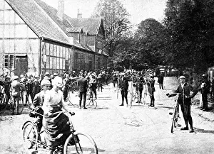 Cyclists: Cyclist in Friedrichsruh, 1895