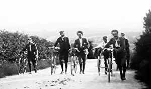 Ashford: Cyclists, Charing Hill, Ashford