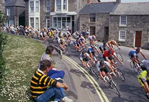 Besley: Cyclists racing round a bend