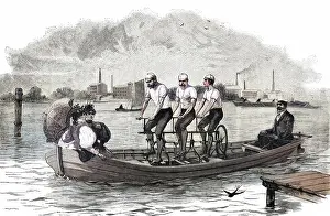 Mary Evans (colourised): Cycloscaphe 1896
